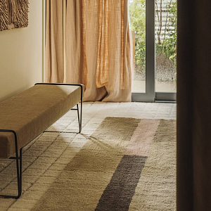 Шерстяной стираемый ковер Лорена Каналс (Lorena Canals) "Хром Пыльная роза", 80 x 230 см